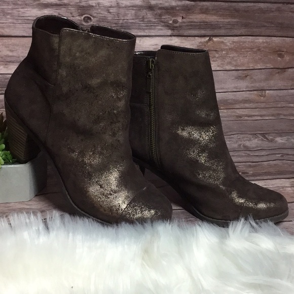 Adam Tucker metallic brown piston bootie sz 11 - Picture 2 of 7